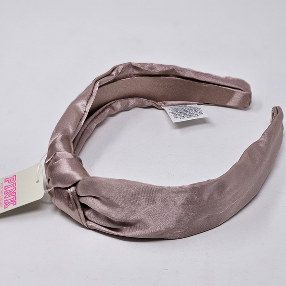 PINK Victoria’s Secret Headband ✦ Mauve Satin Fabric ✦ Knotted Top NWT - Picture 2 of 8